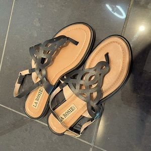 Leather black sandals Made in Brasil